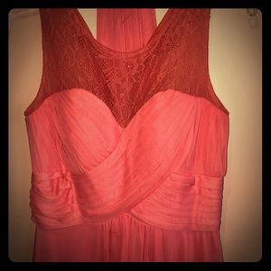 Coral lace dress